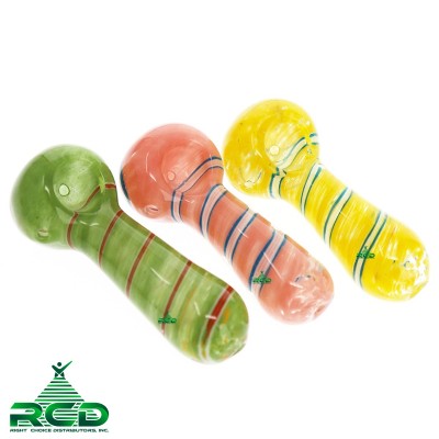 GLASS PIPE RASTA & BRIGHT ART GP3617 1CT